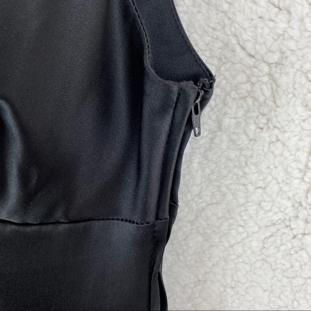 B Darlin Sleeveless Black Dress W/ Mesh Panels 5/6 - Picture 5 of 7